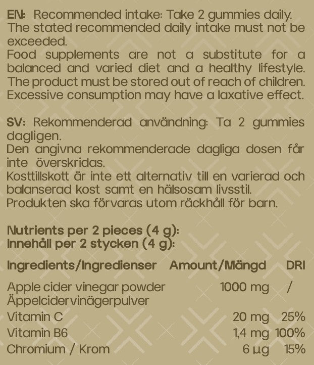 Apple Cider Vinegar Gummies – 60 veganska gummies | Nord Shot