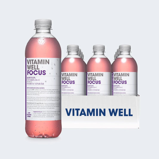 Vitamin Well Focus 500 ml – 12-pack