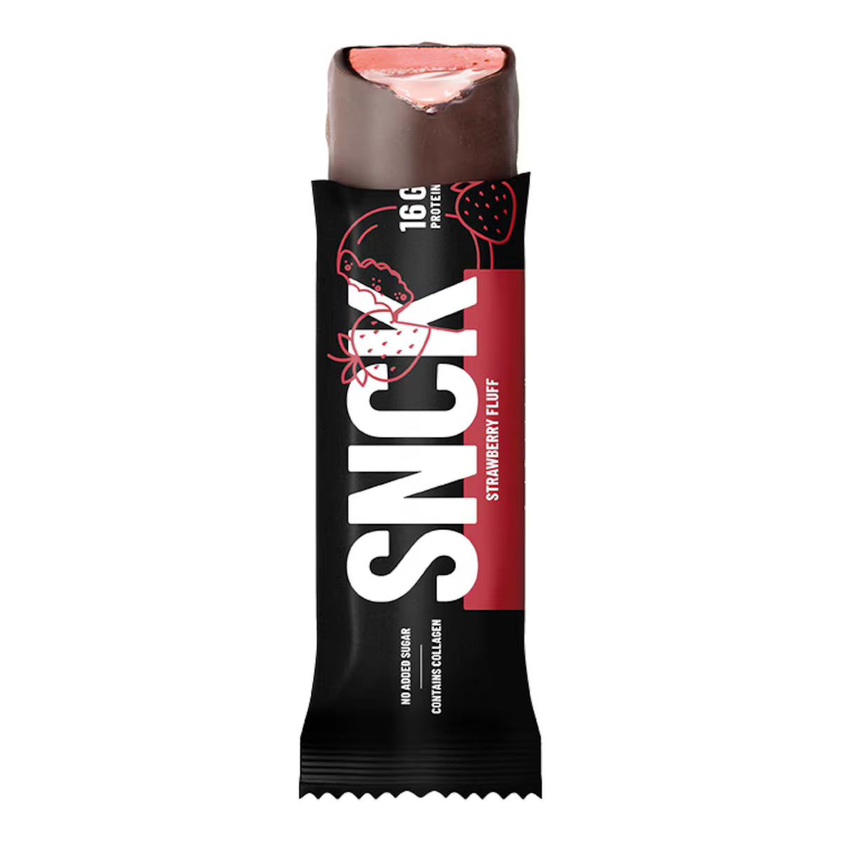 Låda (12-pack) SNCK Protein Bar Strawberry Fluff