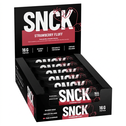 Låda (12-pack) SNCK Protein Bar Strawberry Fluff