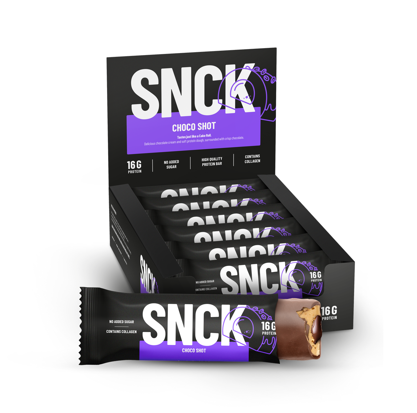 Låda (12-pack) SNCK Proteinbar Choco Shot