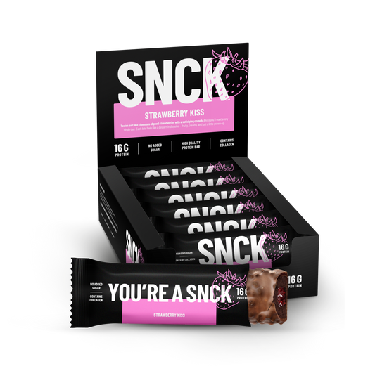 Låda (12-pack) SNCK Proteinbar Strawberry Kiss