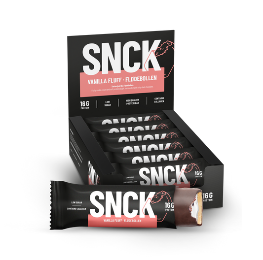 Låda (12-pack) SNCK Proteinbar Vanilla Fluff