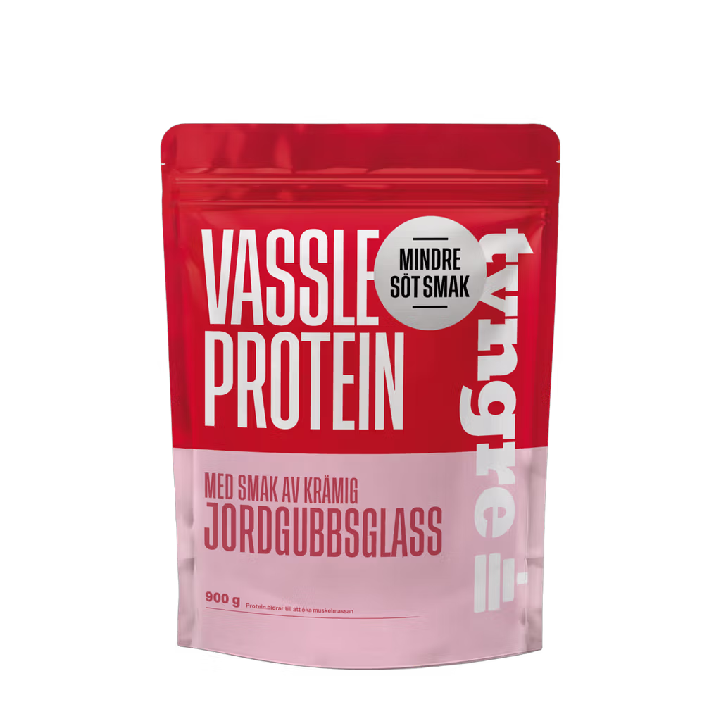 Tyngre Vassle Krämig Jordgubbsglass Mindre Söt Smak