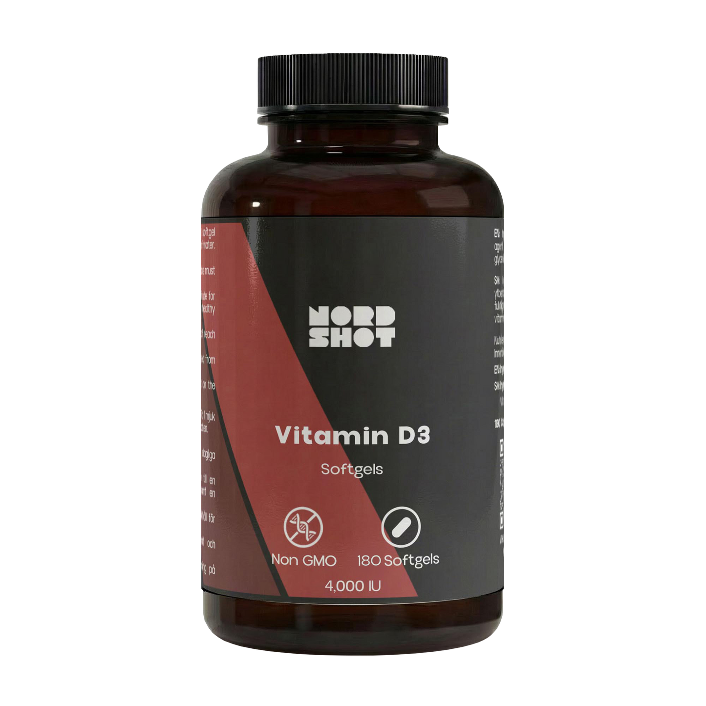 Vitamin D3 4000 IU – 180 Softgels | Nord Shot