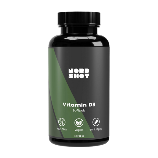 Vitamin D3 Vegan 3000 IU – 60 Softgels | Nord Shot