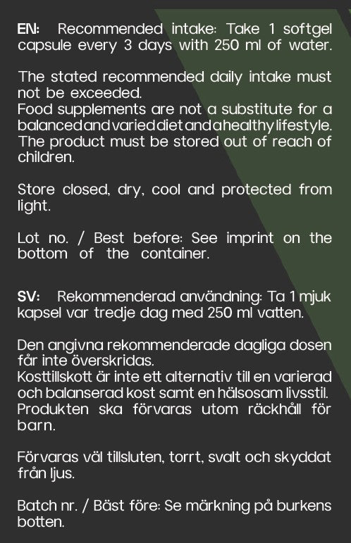 Vitamin D3 Vegan 3000 IU – 60 Softgels | Nord Shot