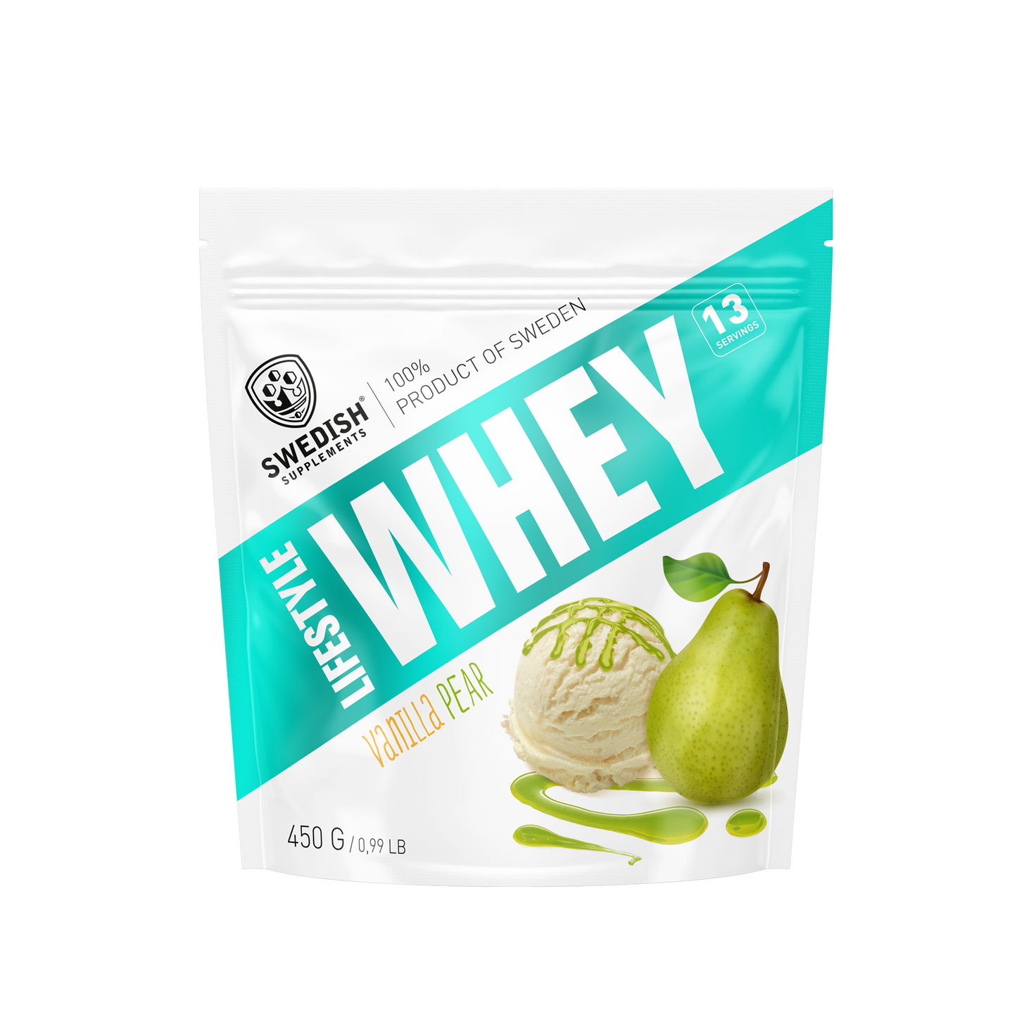 Swedish Supplements Lifestyle Whey Vassleprotein Vanilla Pear 450g 13 portioner