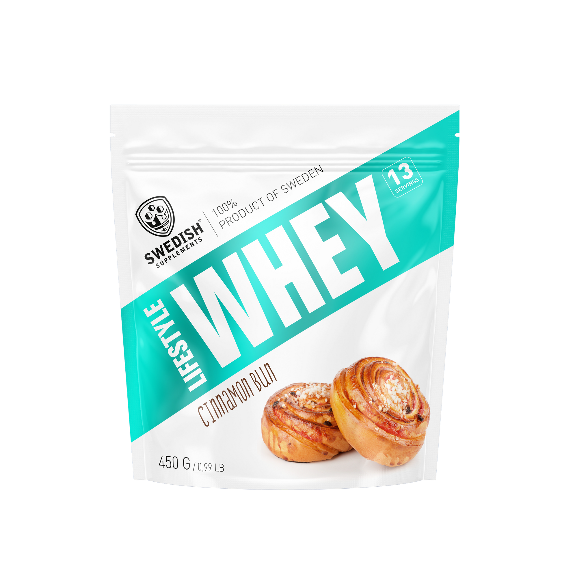 Swedish Supplements Lifestyle Whey Vassleprotein Cinnamon Bun 450g 13 portioner