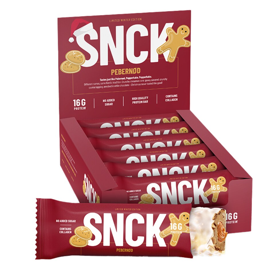 Låda (12-pack) SNCK Proteinbar Pepparkaka 12x55g